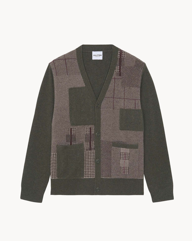 Cardigan Amaury dark khaki - Image principale