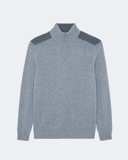 Pull en cachemire gris pour homme - Kujten packshot