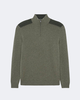 Pull en cachemire kaki pour homme - Kujten packshot