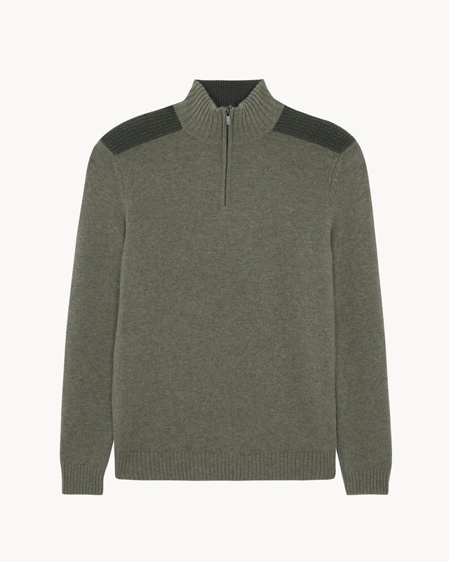 Sweater Theo marl khaki - Image principale