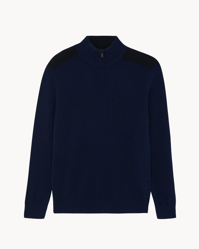 Pull Theo bleu marine - Image principale