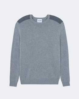 Pull en cachemire gris pour homme - Kujten packshot