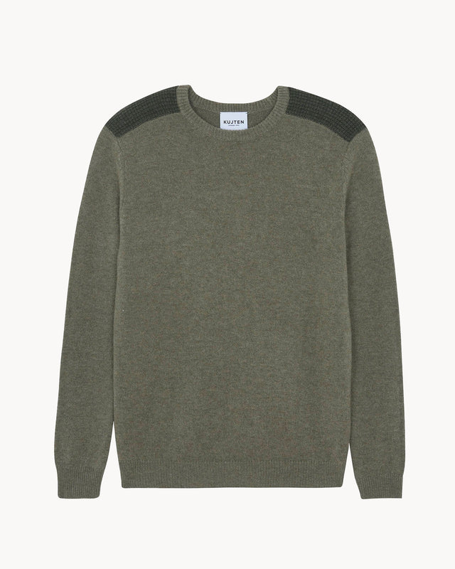 Crewneck Donatien kaki chiné - Image principale