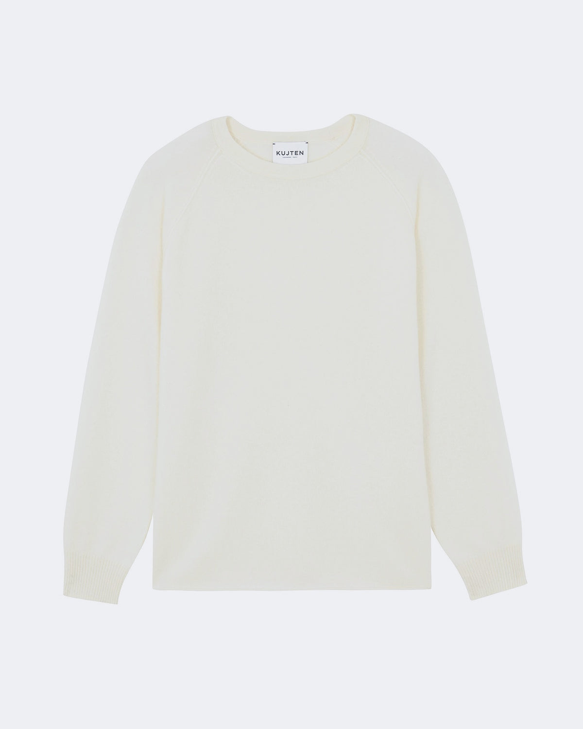 Pull en cachemire blanc pour homme - Kujten packshot
