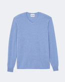 Pull en cachemire bleu pour homme - Kujten packshot