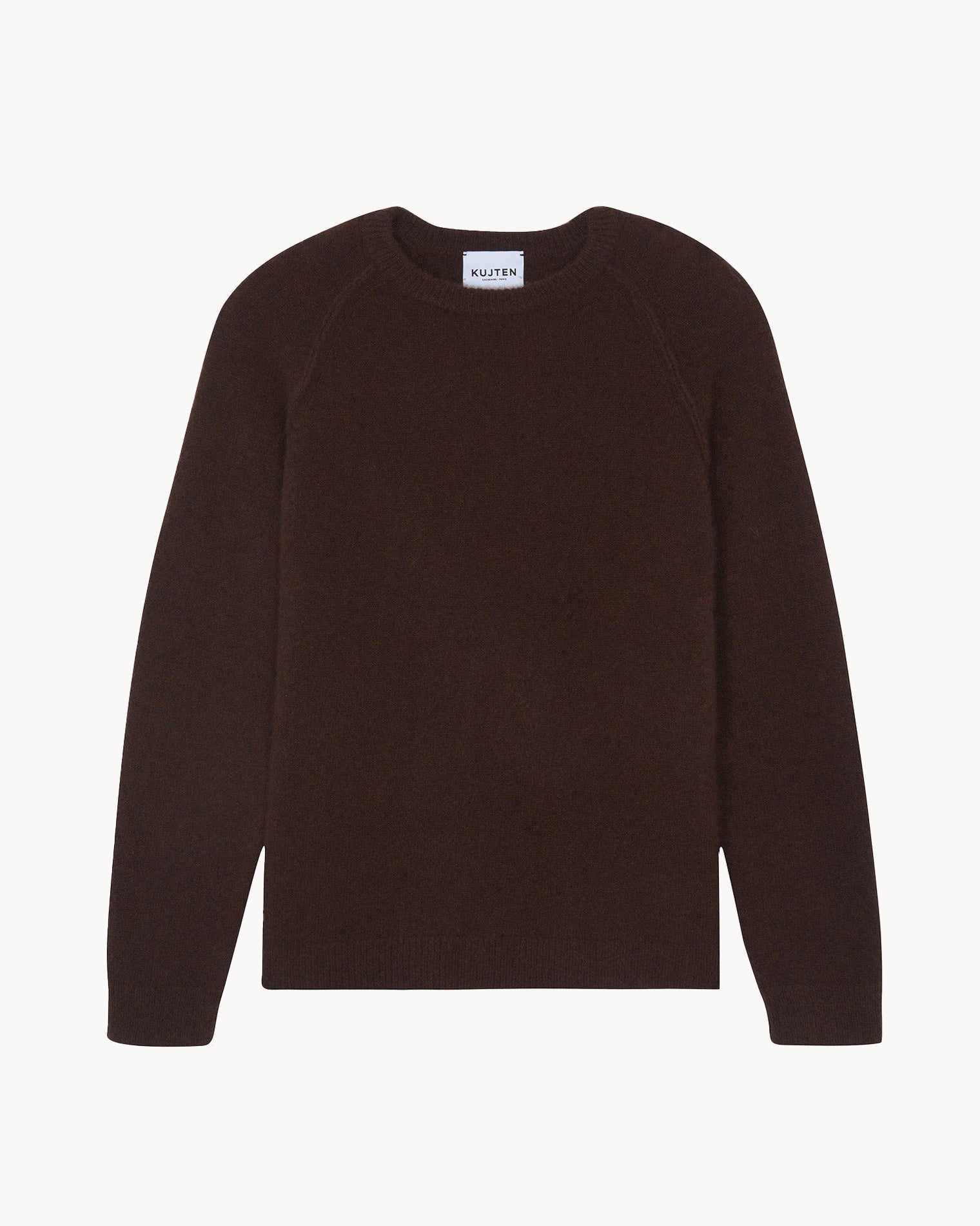 Pull Cachemire Homme Col Rond Marron Kujten Cachemire