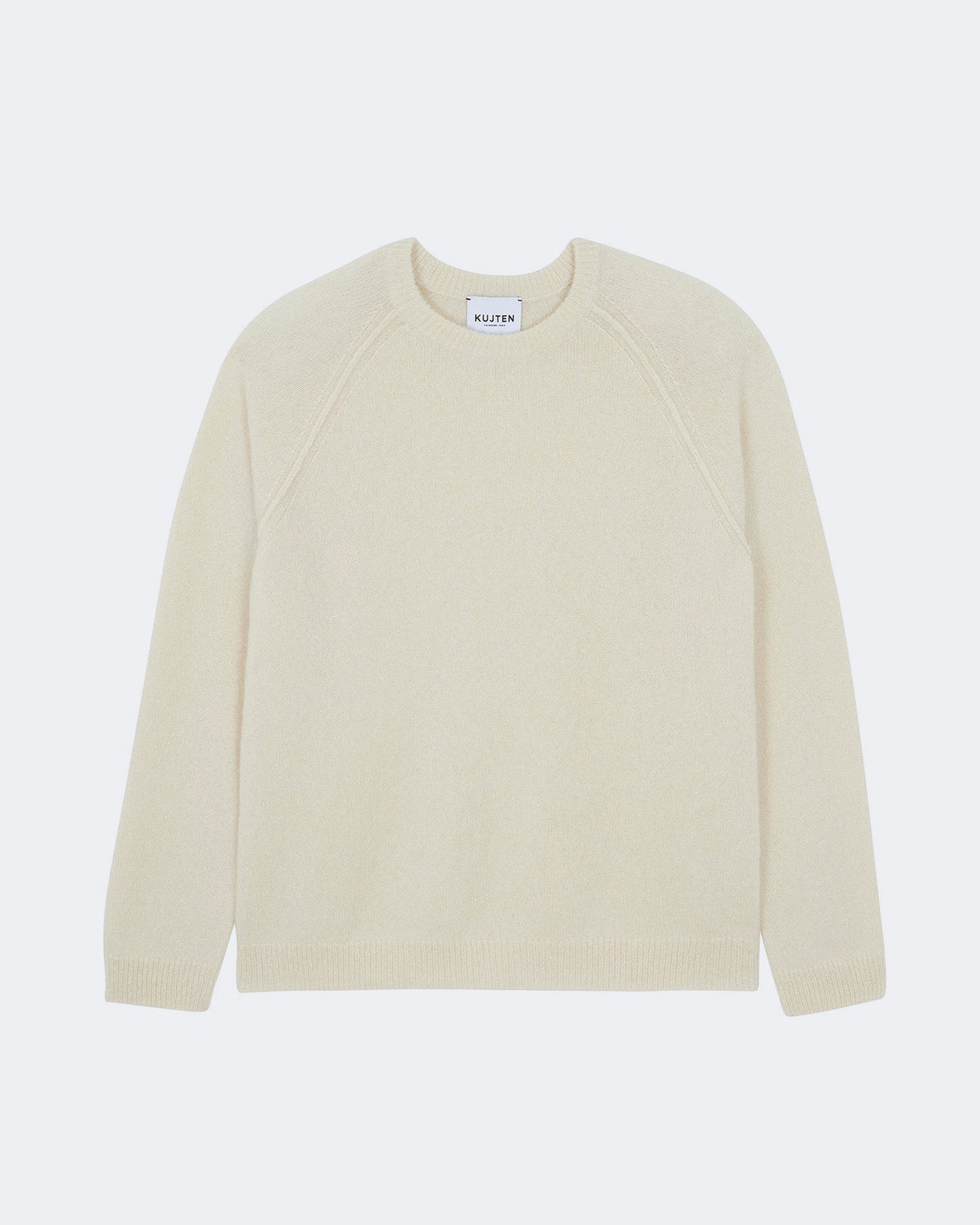Pull en cachemire blanc pour homme - Kujten packshot