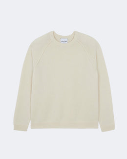 Pull en cachemire blanc pour homme - Kujten packshot