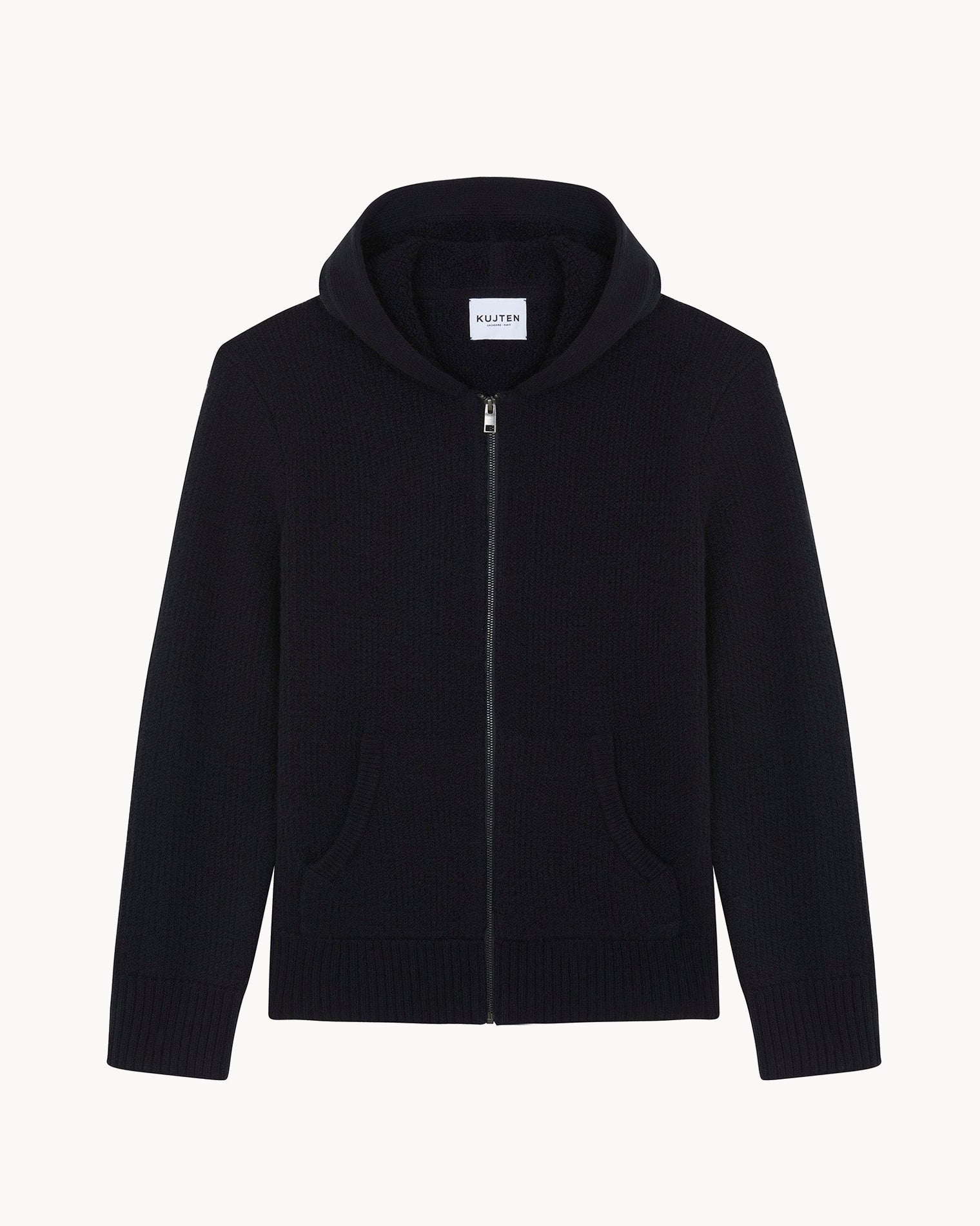 Black Men Cashmere Hoodie Kujten Cashmere