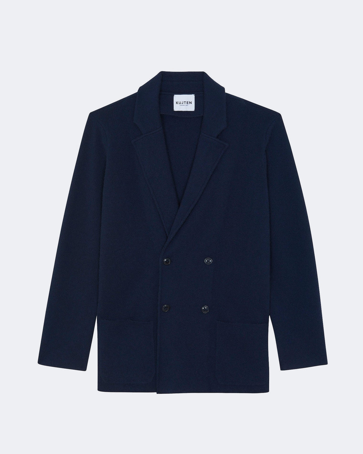 Veste en cachemire bleu pour homme - Kujten packshot