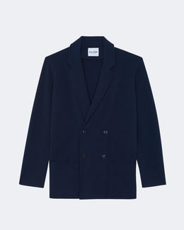 Veste en cachemire bleu pour homme - Kujten packshot