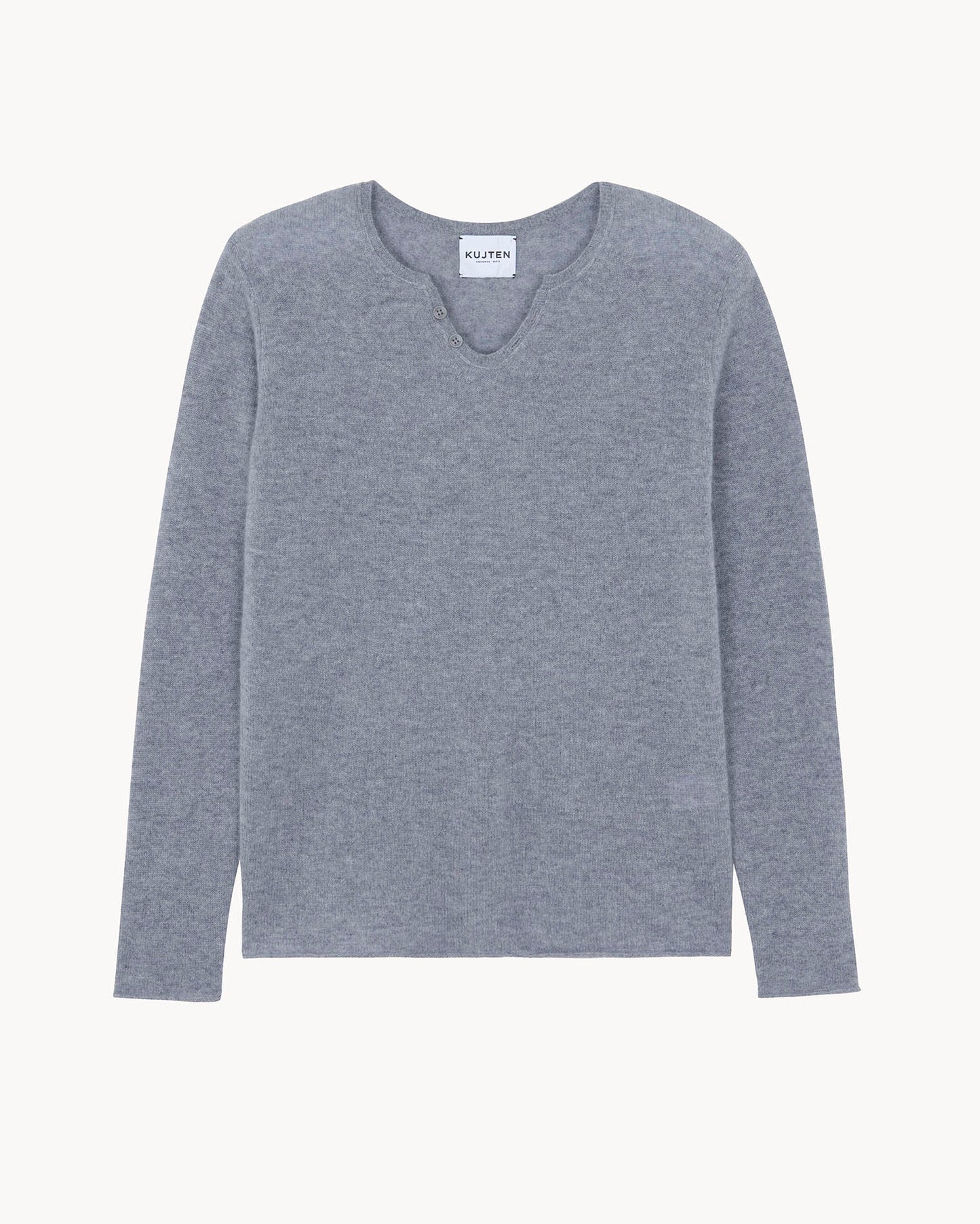 Pull anton tricotage jersey gris - Kujten packshot