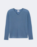Pull en cachemire bleu pour homme - Kujten packshot