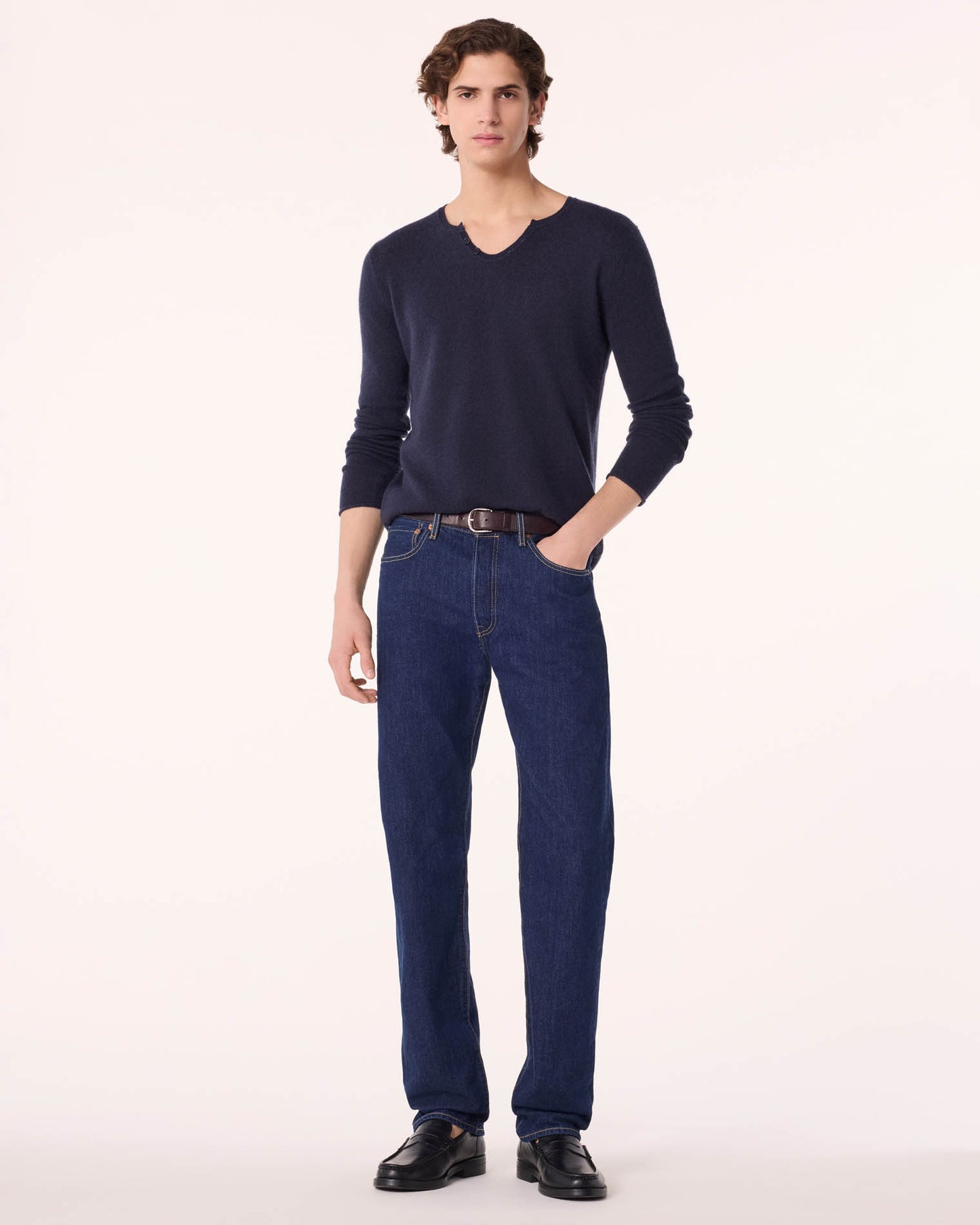 Sweater Anton dark navy blue