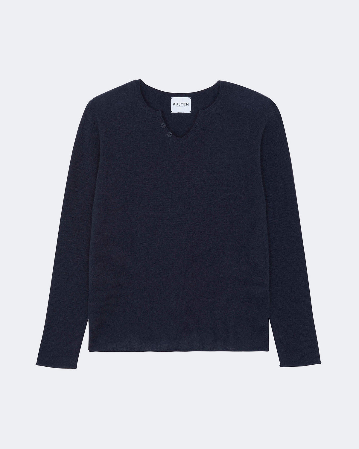 Pull anton tricotage jersey bleu - Kujten packshot