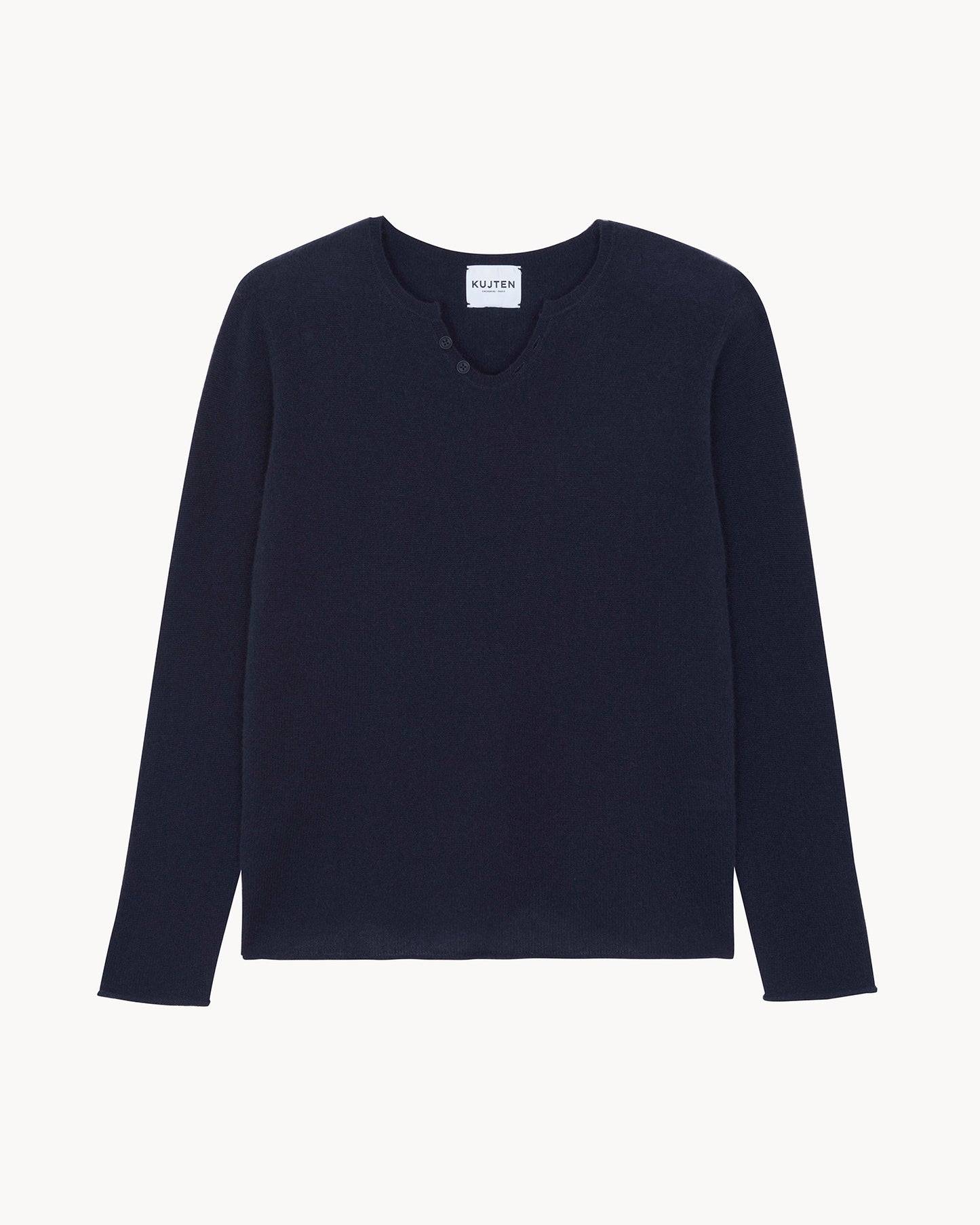 Pull anton tricotage jersey bleu - Kujten packshot