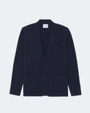 Veste marcello tricotage jersey bleu - Kujten packshot