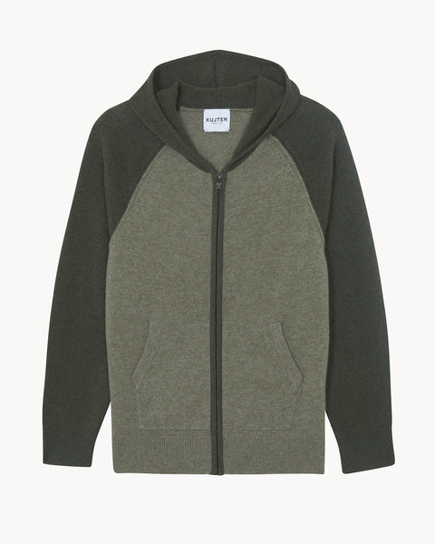 Sweater Hoodie Ron marl khaki - Image principale