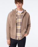 Hoodie Zippé Silvano taupe