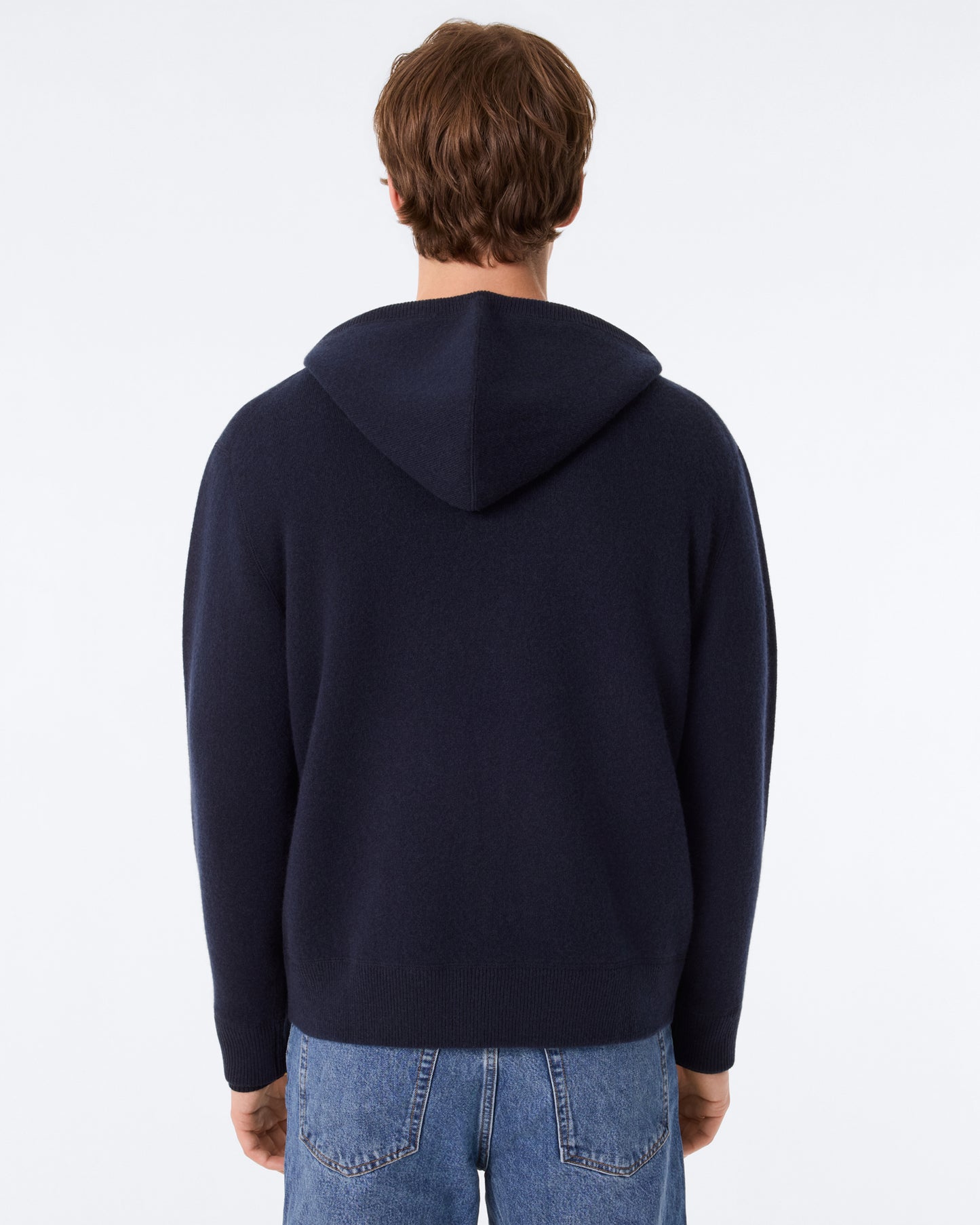 Hoodie Zippé Silvano bleu marine foncé