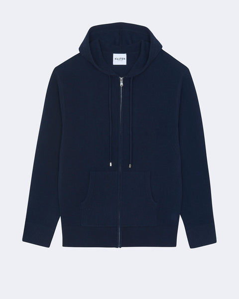 Zip-up Hoodie Silvano Dark Navy Blue - Image 4