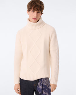 Pull Antho Cable blanc