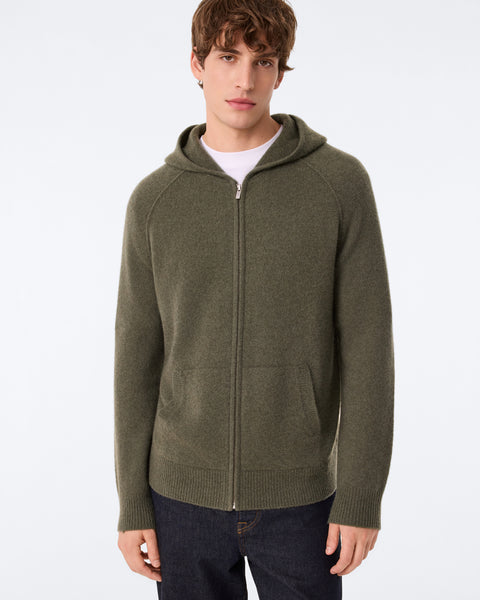 Hoodie Zippé Doudy Nimbus kaki foncé - Image 2