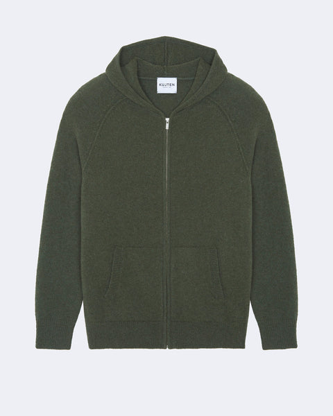 Hoodie Zippé Doudy Nimbus kaki foncé - Image 4