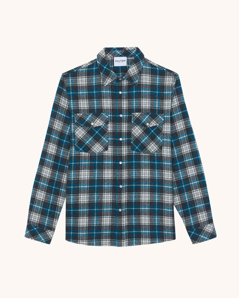 Shirt Timber Quadri Teal Gray - Image 4