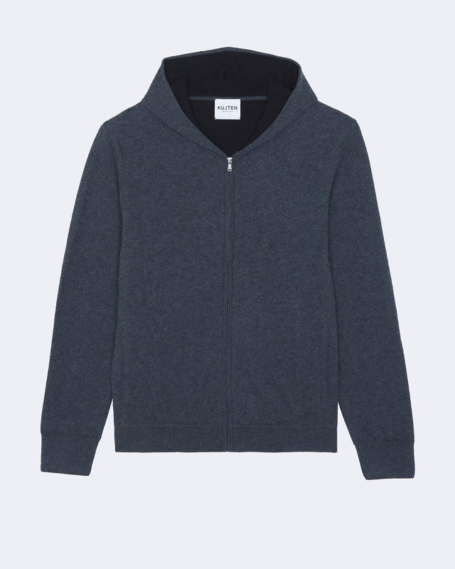 Hoodie Zippé Ginna graphite - Image principale