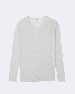 Top en cachemire & soie gris pour homme - Kujten packshot