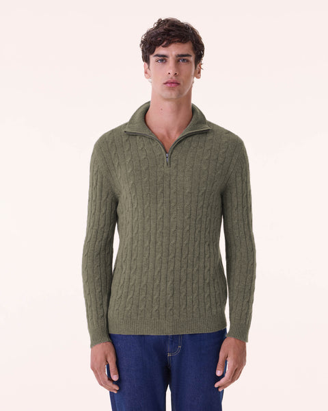 Pull Hector kaki chiné - Image principale