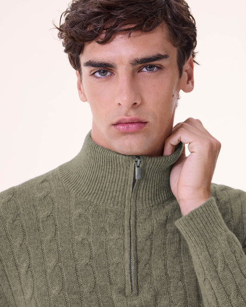 Pull Hector kaki chiné - Image principale