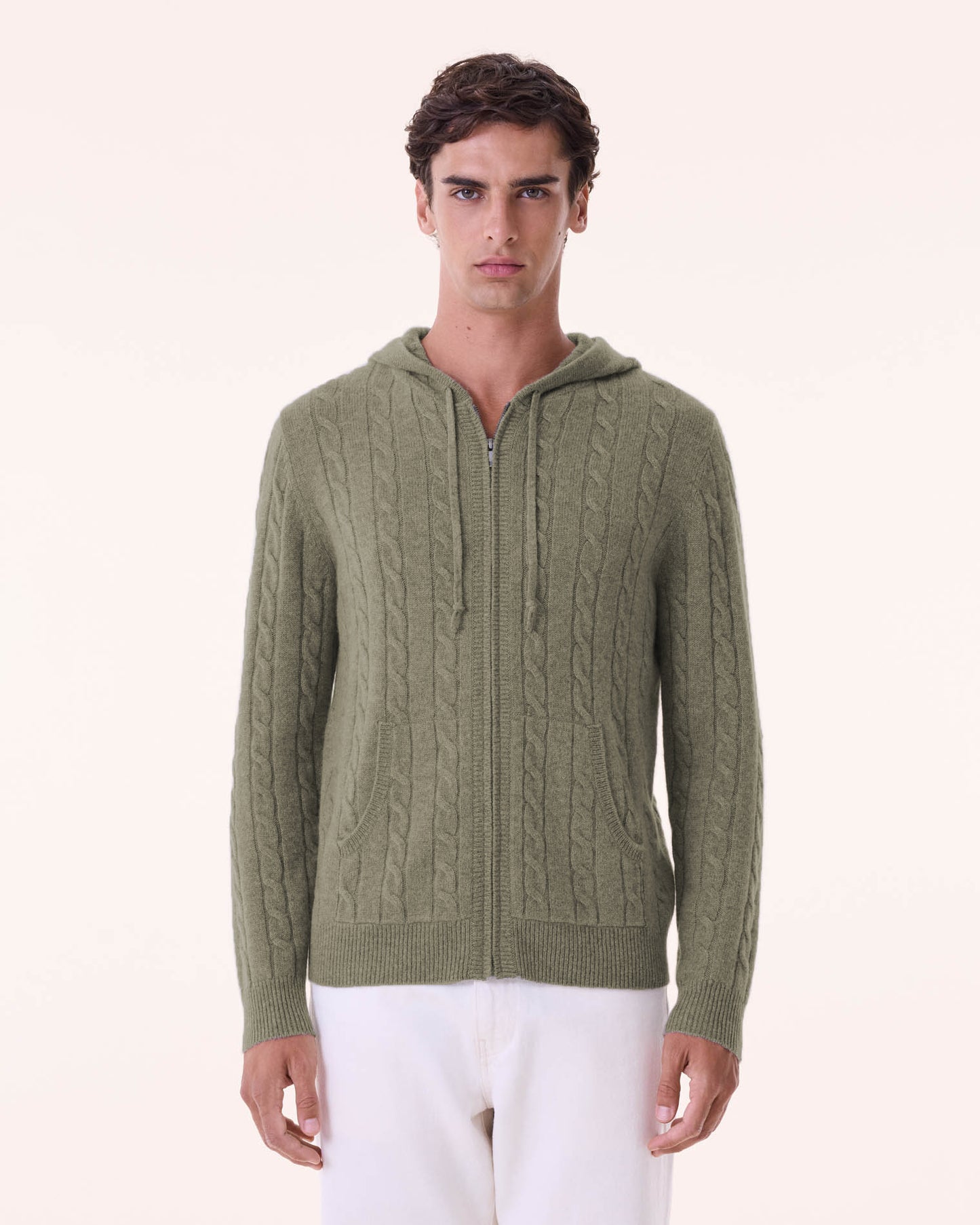 Hoodie Steph marl khaki