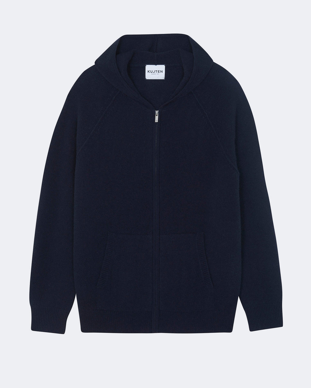 Hoodie en cachemire bleu pour homme - Kujten packshot