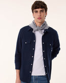 Chemise en cachemire bleu pour homme - Kujten