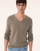 Pull Anton kaki chiné