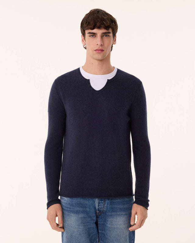 Sweater Anton dark navy blue - Image principale