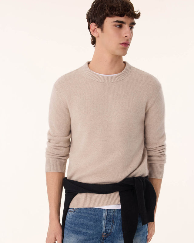 Sweater Isandro Lin marl beige - Image principale