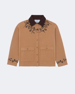 Veste en cachemire camel pour femme et pour homme - Kujten packshot