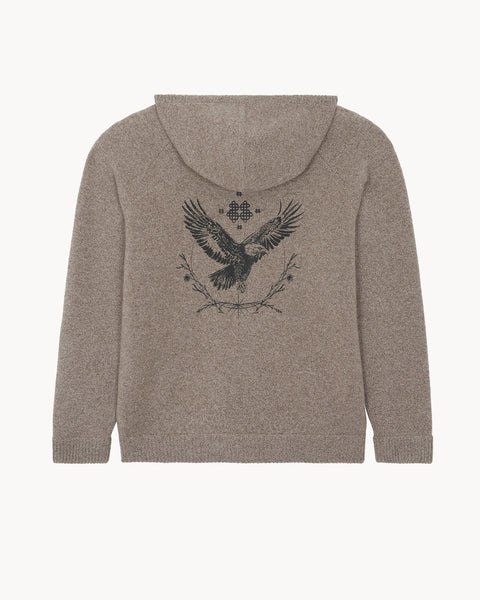 Hoodie Racer molten taupe beige - Image principale