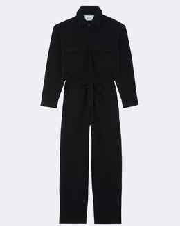 Pantalon en cachemire noir pour femme et pour homme - Kujten packshot