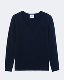 Pull en cachemire bleu pour femme - Kujten packshot
