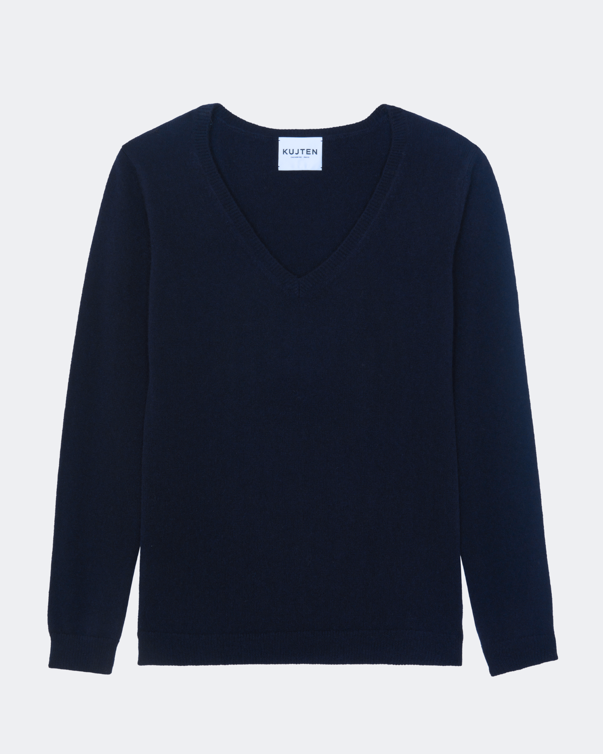 Pull en cachemire bleu pour femme - Kujten packshot