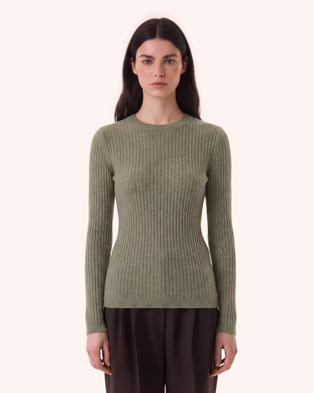 Sweater Bibi marl khaki - Image principale