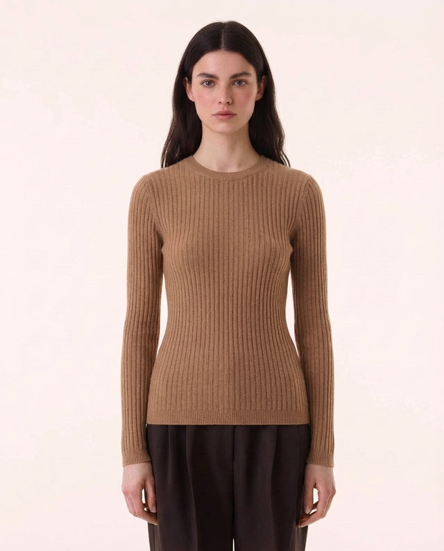 Pull Bibi marron camelo - Image principale