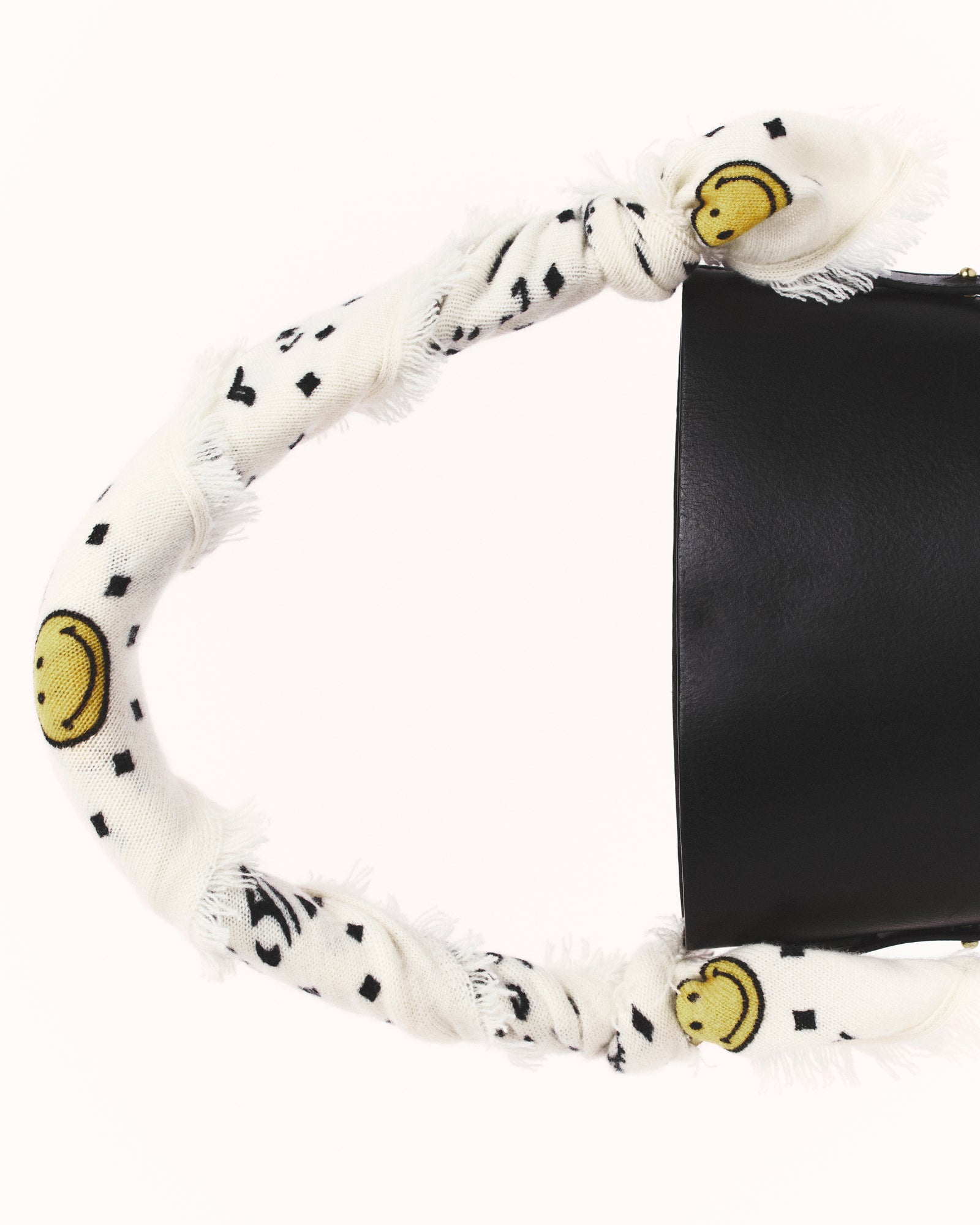Bandana smiley blanc cachemire kujten