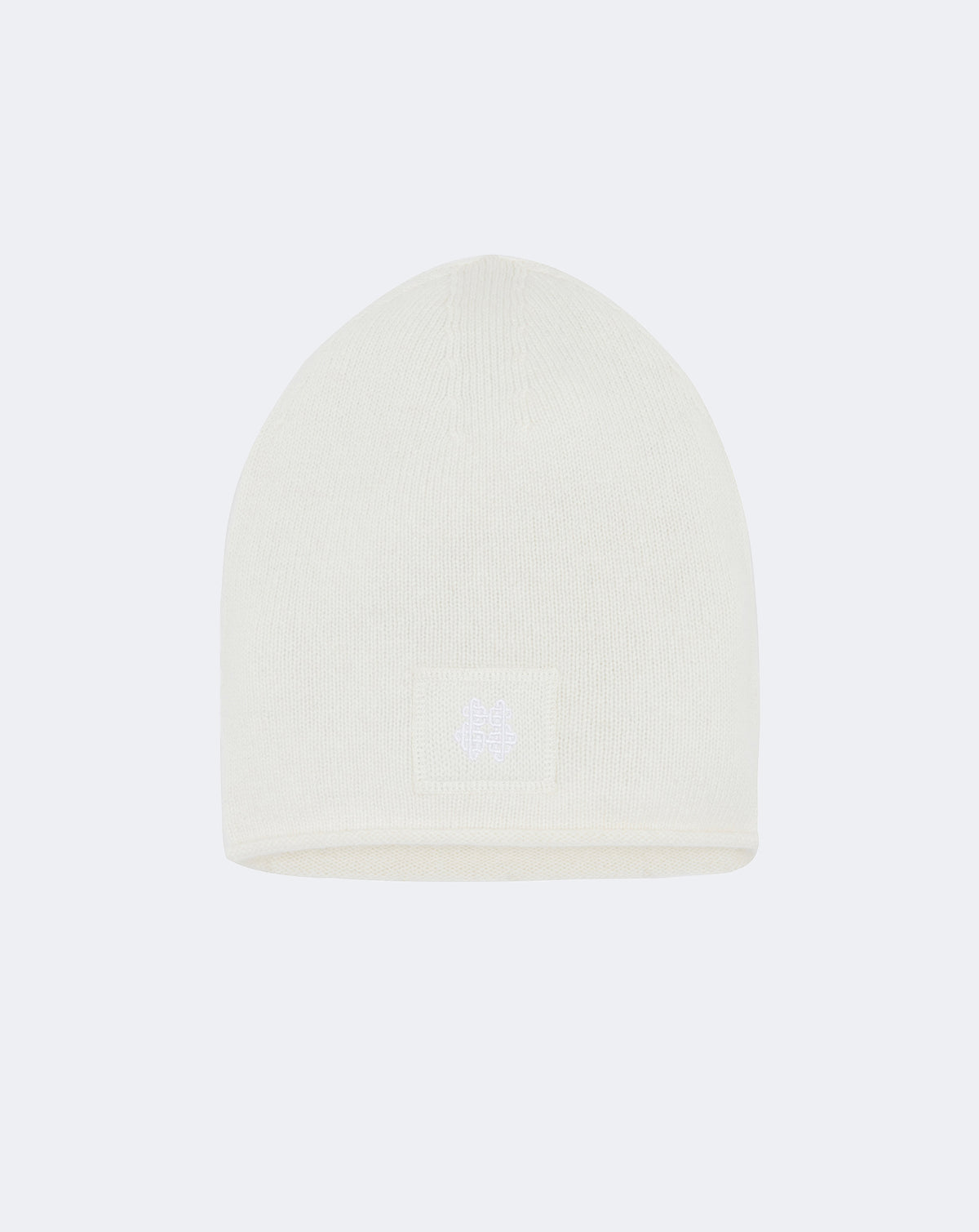 Bonnet en cachemire blanc pour femme et pour homme - Kujten packshot