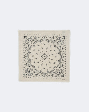 Bandana en cachemire blanc et beige pour femme et pour homme - Kujten packshot