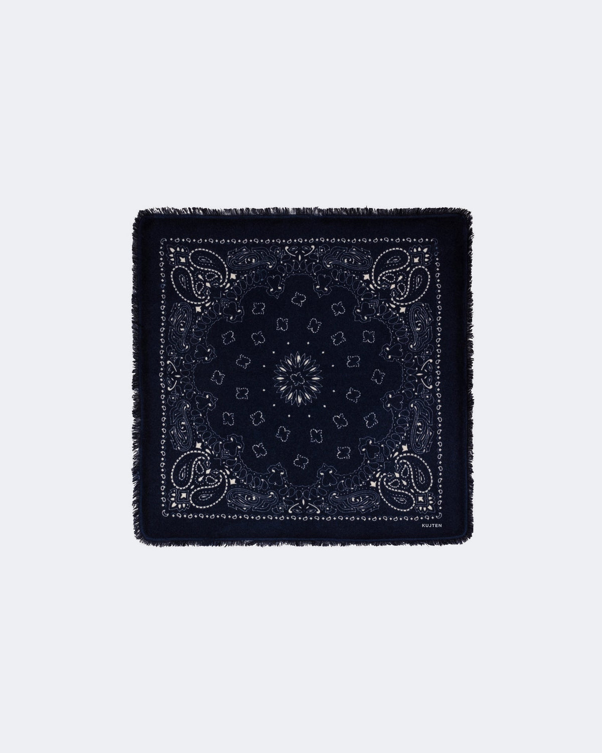 Bandana en cachemire bleu pour femme et pour homme - Kujten packshot